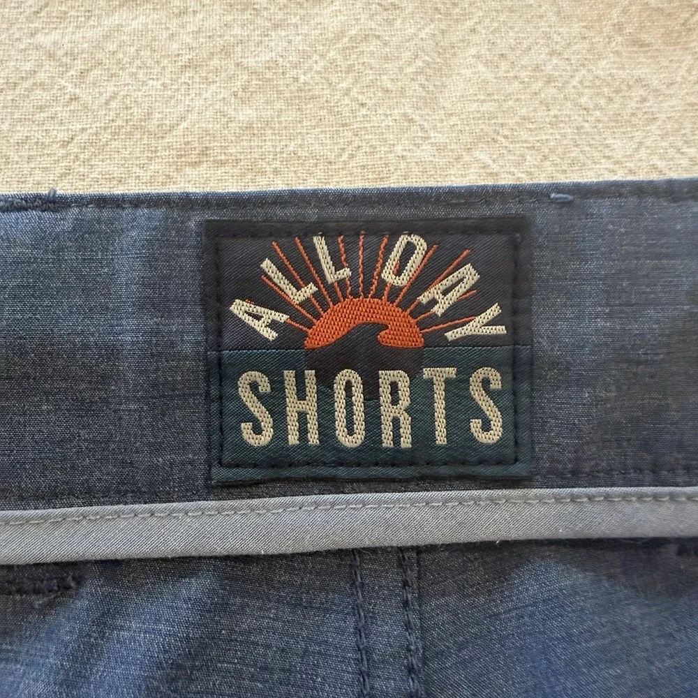 Faherty All Day Shorts Mens Belt Loop 38 Slate Blue Stretch Performance Chino 9